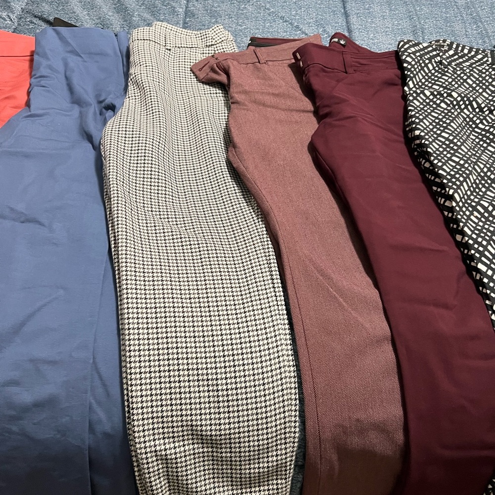 15 pairs of dress pants from Express, Nine West, NY & Company!
